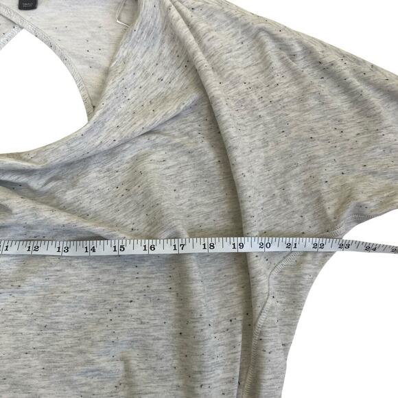 Alo Yoga Sz S Petite Cowl Neck Open Back Pullover Sweatshirt Speckled Grey - Picture 9 of 14